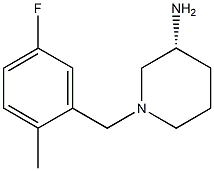 (3R)-1-(5-fluoro-2-methylbenzyl)piperidin-3-amine Struktur