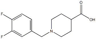 1-(3,4-difluorobenzyl)piperidine-4-carboxylic acid Struktur