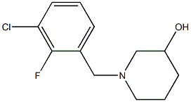 1-(3-chloro-2-fluorobenzyl)piperidin-3-ol Struktur