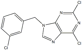 2,6-dichloro-9-(3-chlorobenzyl)-9H-purine Struktur