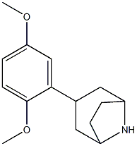 3-(2,5-dimethoxyphenyl)-8-azabicyclo[3.2.1]octane Struktur