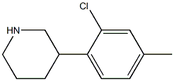 3-(2-chloro-4-methylphenyl)piperidine Struktur