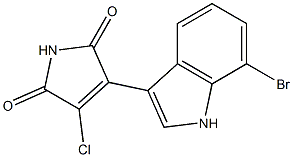 3-(7-bromo-1H-indol-3-yl)-4-chloro-1H-pyrrole-2,5-dione Struktur