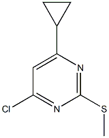 4-chloro-6-cyclopropyl-2-(methylsulfanyl)pyrimidine Struktur