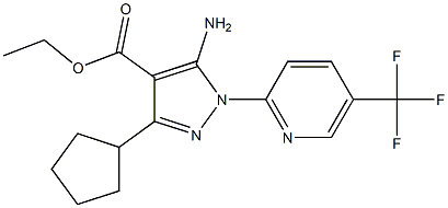 ethyl 5-amino-3-cyclopentyl-1-[5-(trifluoromethyl)pyridin-2-yl]-1H-pyrazole-4-carboxylate Struktur