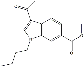 METHYL 3-ACETYL-N-BUTYLINDOLE-6-CARBOXYLATE Struktur