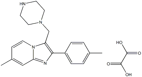 7-METHYL-3-PIPERAZIN-1-YLMETHYL-2-P-TOLYL-IMIDAZO[1,2-A]PYRIDINE OXALATE Struktur