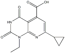 7-CYCLOPROPYL-1-ETHYL-2,4-DIOXO-1,2,3,4-TETRAHYDROPYRIDO[2,3-D]PYRIMIDINE-5-CARBOXYLIC ACID Struktur