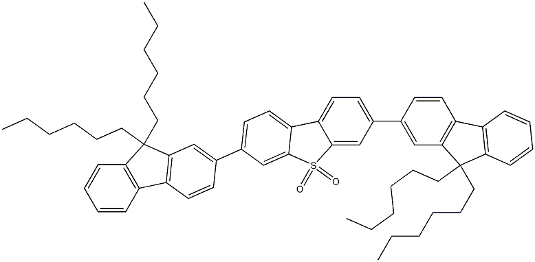 3,7-Bis-(9,9-dihexyl-9H-fluoren-2-yl)-dibenzothiophene 5,5-dioxide Struktur