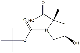 (2S,4R)-1-TERT-BUTYL 2-METHYL 4-HYDROXYPYRROLIDINE-1,2-DICARBOXYLATE Struktur