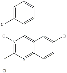 6-CHLORO-2-CHLOROMETHYL-4-(2-CHLOROPHENYL)-QUINAZOLINE-3-OXIDE Struktur