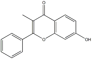 2-PHENYL-7-HYDROXY-3-METHYL-CHROMONE Struktur