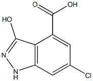 6-CHLORO-3-HYDROXYINDAZOLE-4-CARBOXYLIC ACID Struktur