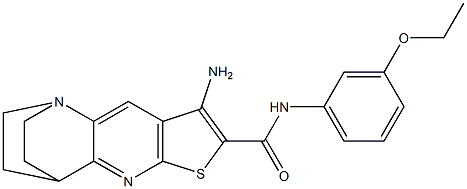 5-amino-N-(3-ethoxyphenyl)-7-thia-1,9-diazatetracyclo[9.2.2.0~2,10~.0~4,8~]pentadeca-2,4(8),5,9-tetraene-6-carboxamide Struktur