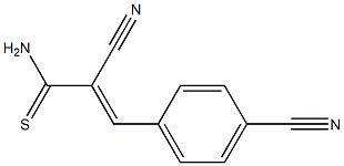 2-cyano-3-(4-cyanophenyl)prop-2-enethioamide Struktur