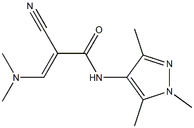 N1-(1,3,5-trimethyl-1H-pyrazol-4-yl)-2-cyano-3-(dimethylamino)acrylamide Struktur