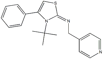 N-[3-(tert-butyl)-4-phenyl-1,3-thiazol-2(3H)-yliden](4-pyridinyl)methanamine Struktur