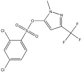 1-methyl-3-(trifluoromethyl)-1H-pyrazol-5-yl 2,4-dichlorobenzene-1-sulfonate Struktur