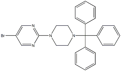 1-(5-bromopyrimidin-2-yl)-4-tritylpiperazine Struktur