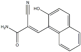 2-cyano-3-(2-hydroxy-1-naphthyl)acrylamide Struktur