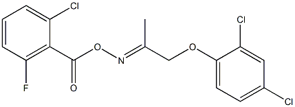 1-chloro-2-[({[2-(2,4-dichlorophenoxy)-1-methylethylidene]amino}oxy)carbonyl]-3-fluorobenzene Struktur