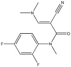 N1-(2,4-difluorophenyl)-N1-methyl-2-cyano-3-(dimethylamino)acrylamide Struktur