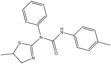 N-(5-methyl-4,5-dihydro-1,3-thiazol-2-yl)-N'-(4-methylphenyl)-N-phenylurea Struktur