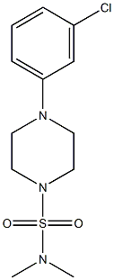 4-(3-chlorophenyl)-N,N-dimethyltetrahydro-1(2H)-pyrazinesulfonamide Struktur