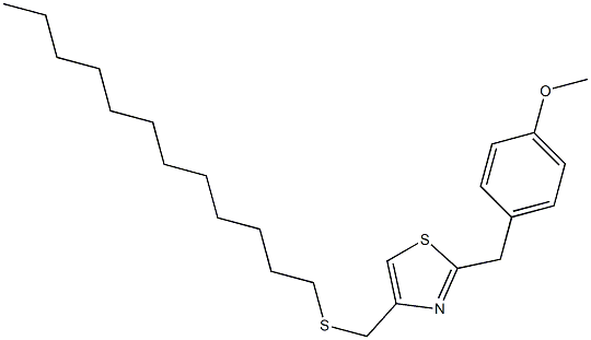 4-[(dodecylthio)methyl]-2-(4-methoxybenzyl)-1,3-thiazole Struktur