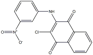 2-chloro-3-(3-nitroanilino)-1,4-dihydronaphthalene-1,4-dione Struktur