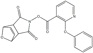 3,5-dioxo-10-oxa-4-azatricyclo[5.2.1.0~2,6~]dec-8-en-4-yl 2-phenoxynicotinate Struktur