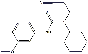 N-(2-cyanoethyl)-N-cyclohexyl-N'-(3-methoxyphenyl)thiourea Struktur