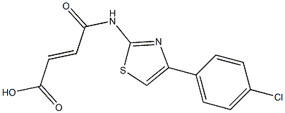 4-{[4-(4-chlorophenyl)-1,3-thiazol-2-yl]amino}-4-oxobut-2-enoic acid Struktur