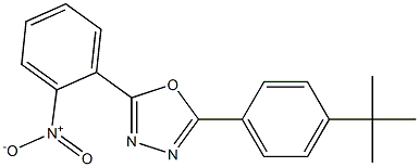 2-[4-(tert-butyl)phenyl]-5-(2-nitrophenyl)-1,3,4-oxadiazole Struktur