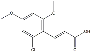 (E)-3-(2-chloro-4,6-dimethoxyphenyl)acrylic acid Struktur