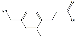 3-(4-(aminomethyl)-2-fluorophenyl)propanoic acid Struktur