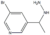 3-bromo-5-(1-hydrazinylethyl)pyridine Struktur