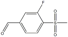 3-fluoro-4-(methylsulfonyl)benzaldehyde Struktur