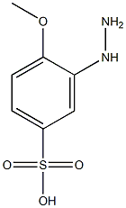 3-hydrazinyl-4-methoxybenzenesulfonic acid Struktur