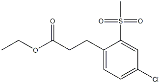 ethyl 3-(4-chloro-2-(methylsulfonyl)phenyl)propanoate Struktur