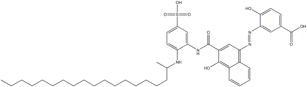 N-[2-(N-METHYL-N-STEARYL)AMINO-5-SULFOPHENYL]-4-(5-CARBOXY-2-HYDROXYPHENYL)AZO-1-HYDROXY-2-NAPHTHAMIDE Struktur