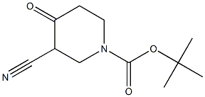 tert-butyl 3-cyano-4-oxopiperidine carboxylate Struktur