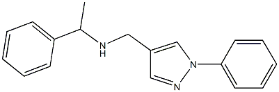 [(1-phenyl-1H-pyrazol-4-yl)methyl](1-phenylethyl)amine Struktur