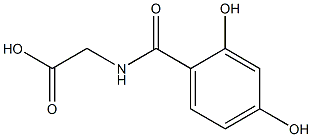 [(2,4-dihydroxybenzoyl)amino]acetic acid Struktur