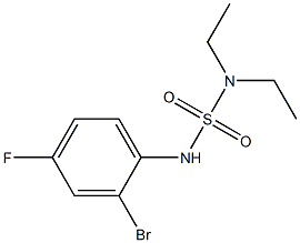 [(2-bromo-4-fluorophenyl)sulfamoyl]diethylamine Struktur