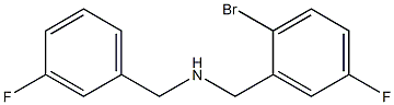 [(2-bromo-5-fluorophenyl)methyl][(3-fluorophenyl)methyl]amine Struktur