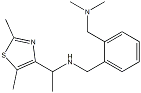 [1-(2,5-dimethyl-1,3-thiazol-4-yl)ethyl]({2-[(dimethylamino)methyl]phenyl}methyl)amine Struktur