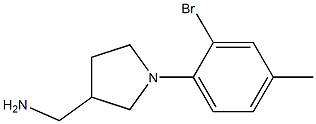 [1-(2-bromo-4-methylphenyl)pyrrolidin-3-yl]methylamine Struktur