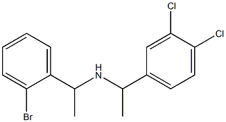 [1-(2-bromophenyl)ethyl][1-(3,4-dichlorophenyl)ethyl]amine Struktur