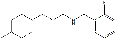 [1-(2-fluorophenyl)ethyl][3-(4-methylpiperidin-1-yl)propyl]amine Struktur